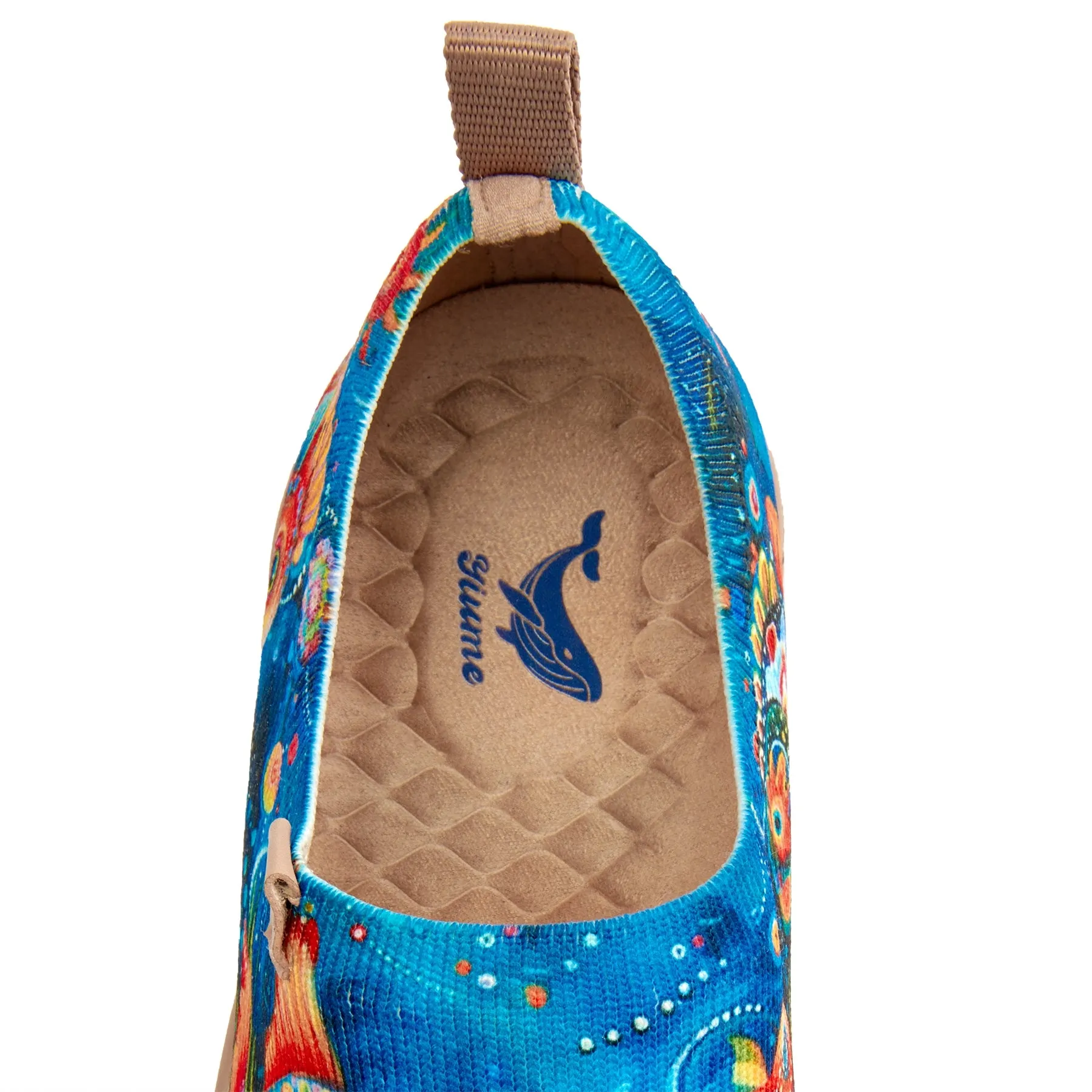 Women's Foldable Loafers, Underwater World Painted Canvas Slip-On Sneakers