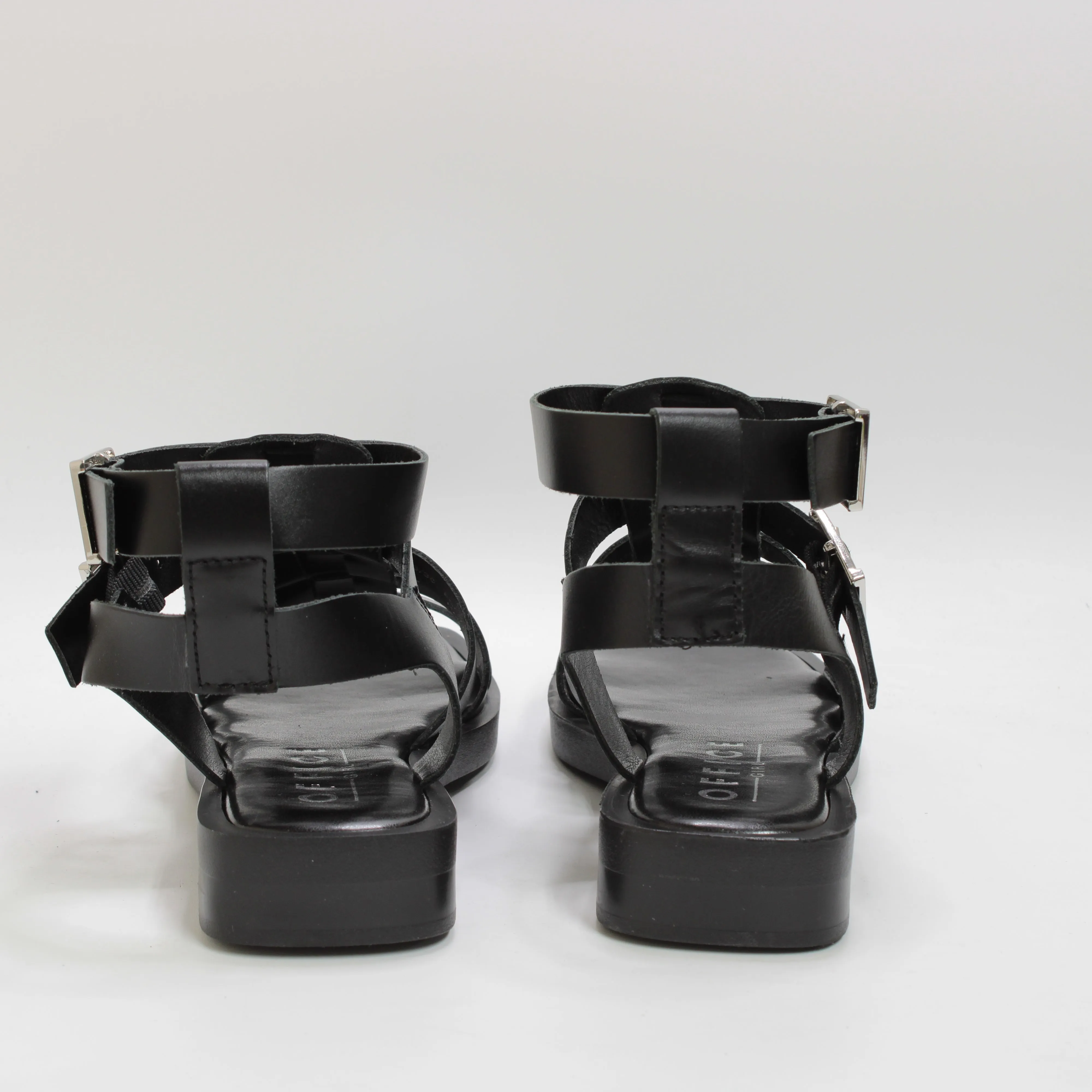 Womens Office Soaring Gladiator Sandals Black Leather